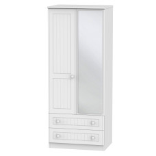 Warwick 2 Drawer Mirrored Wardrobe